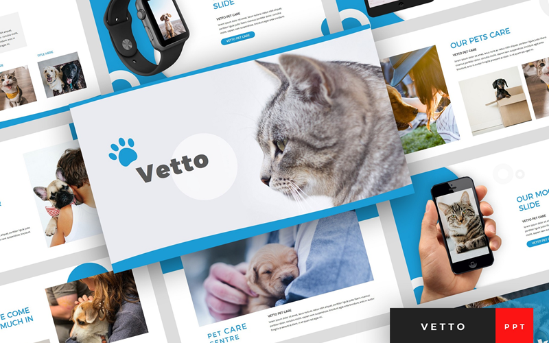 vetto pet care presentation powerpoint template original