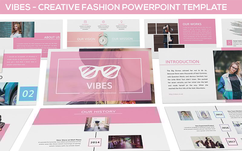 vibes creative fashion powerpoint template original