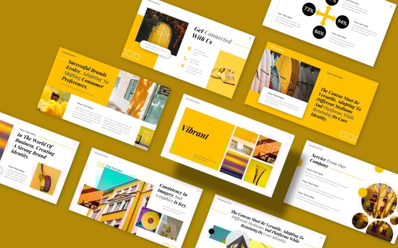 vibrant creative business agency presentation powerpoint template original