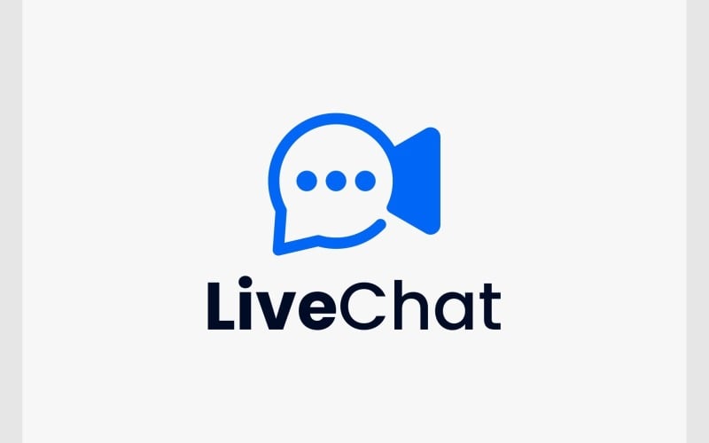video camera bubble chat logo original