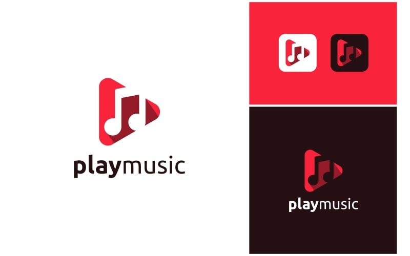 video music play button logo original