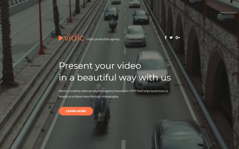 vidic video lab creative html landing page template original