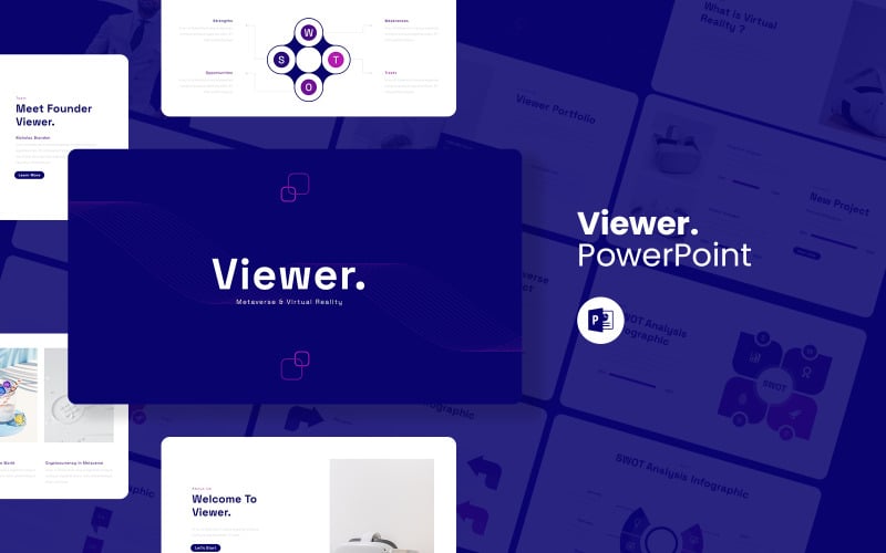 viewer metaverse amp virtual reality powerpoint template original