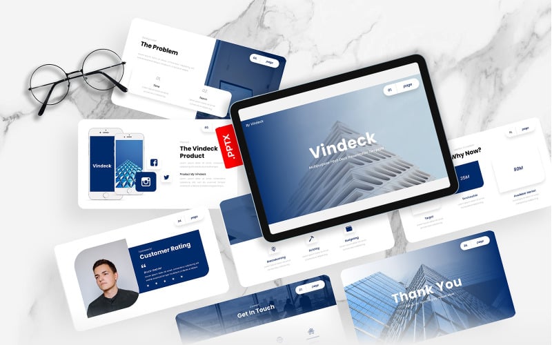 vindeck multipurpose pitch deck powerpoint template original