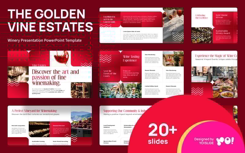 vine estates winery presentation powerpoint template original