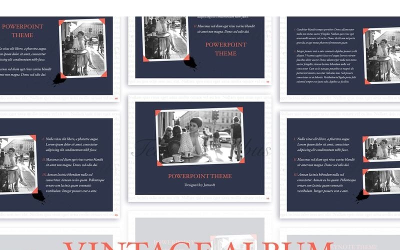 vintage album powerpoint template original