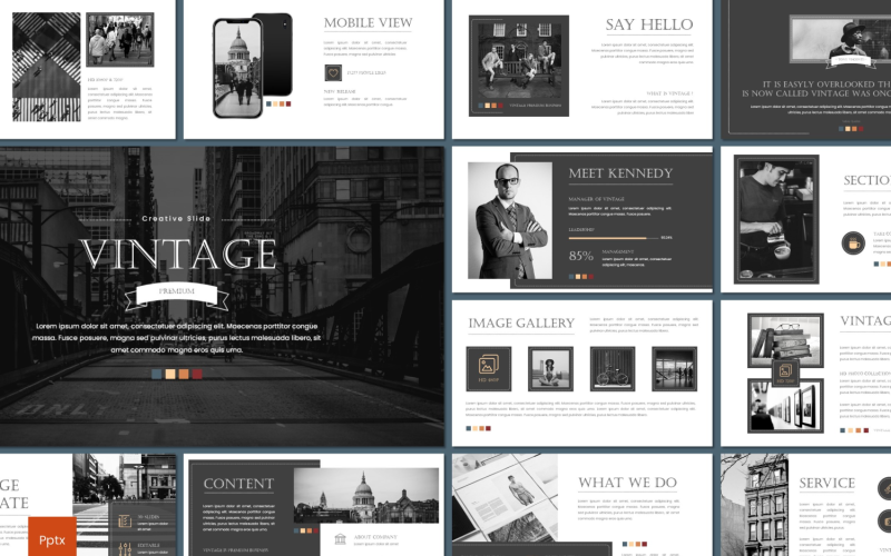 vintage powerpoint template original