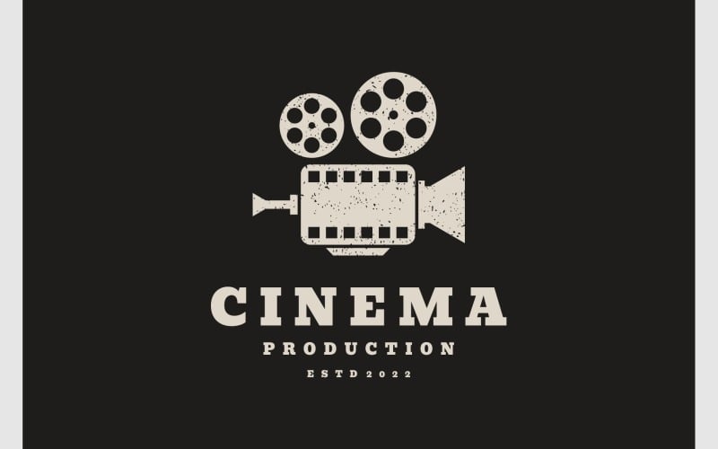 vintage retro rustic film cinema movie logo original