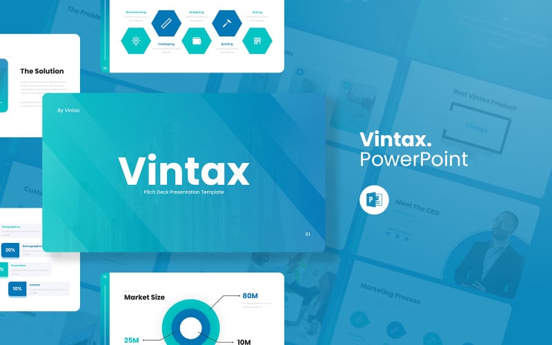 vintax multipurpose pitch deck powerpoint template original