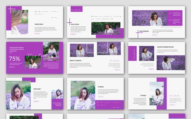 violeta powerpoint template original