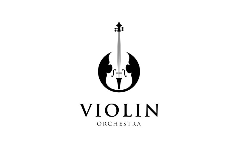 violin orchestra instrument logo original
