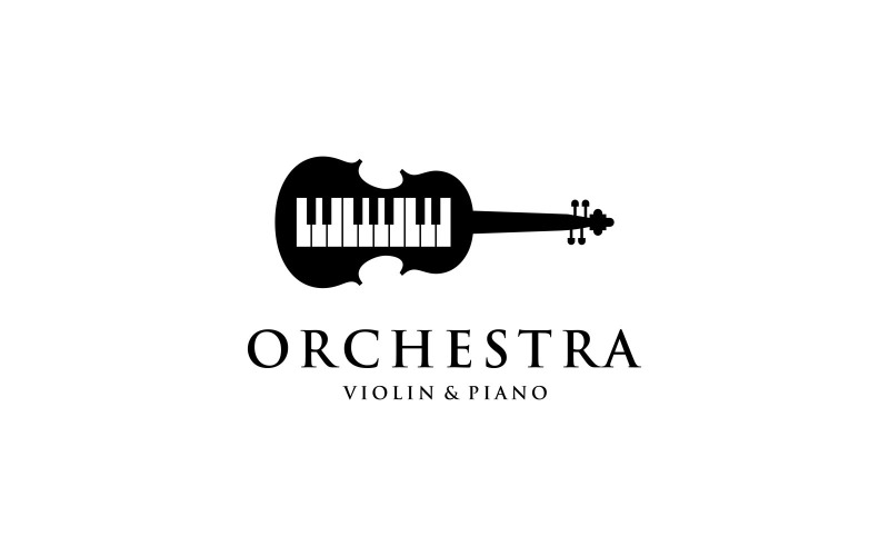 violin piano orchestra music logo original