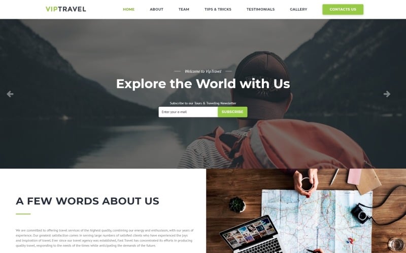 viptravel travel agency html landing page template original