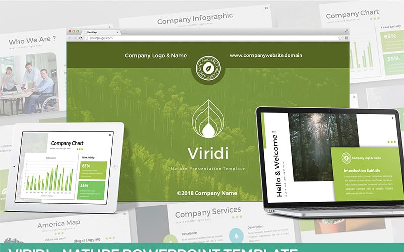 viridi nature powerpoint template original