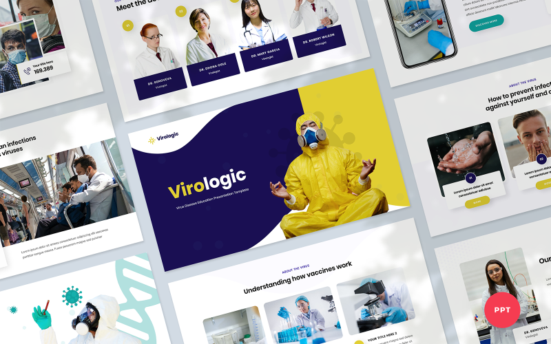 virologic virus disease education presentation powerpoint template original
