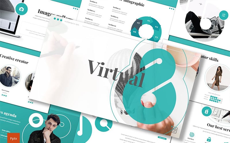 virtual eight powerpoint template original