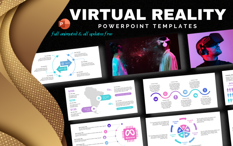 virtual reality technology powerpoint templates original