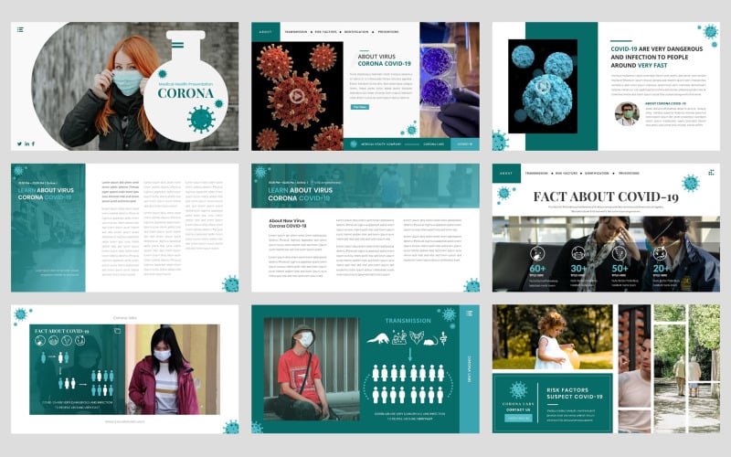 virus corona medical health powerpoint template original