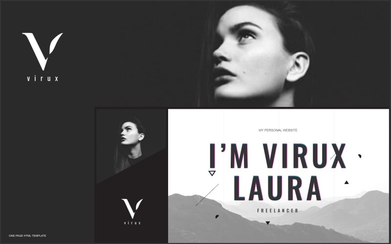 virux personal cv resume landing page template original