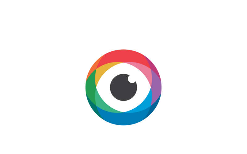 vision eye colorful vector logo design template original