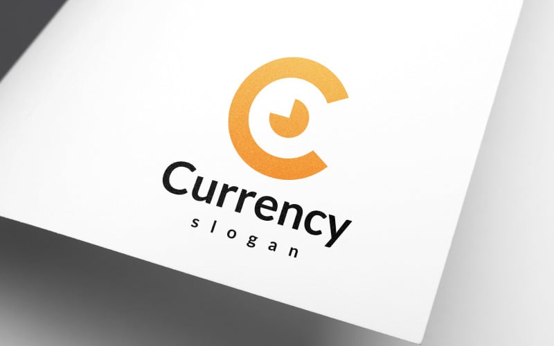 vision letter c currency logo design original