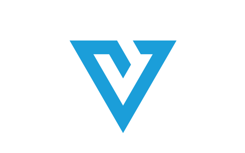 vision letter v logo design template original