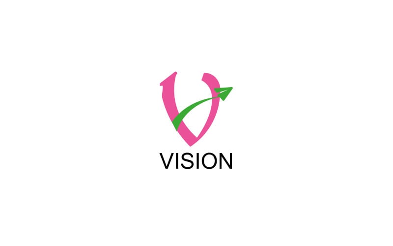 vision letter v logo template logo vector design modern graphic business illustration white black original