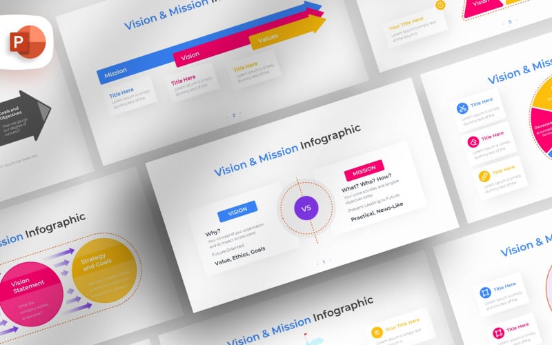 vision mission infographic template original