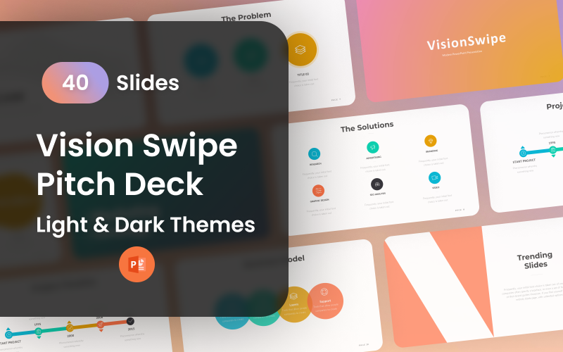 visionswipe infographic presentation powerpoint template original