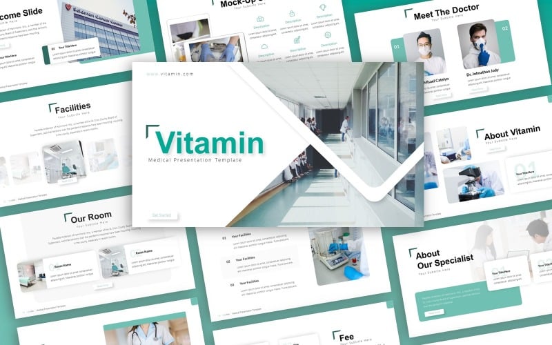 vitamin medical presentation powerpoint template original