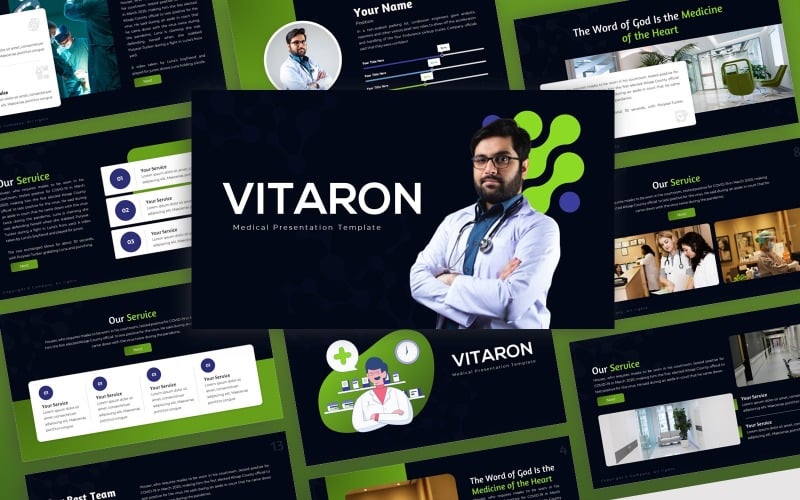 vitaron medical multipurpose powerpoint template original