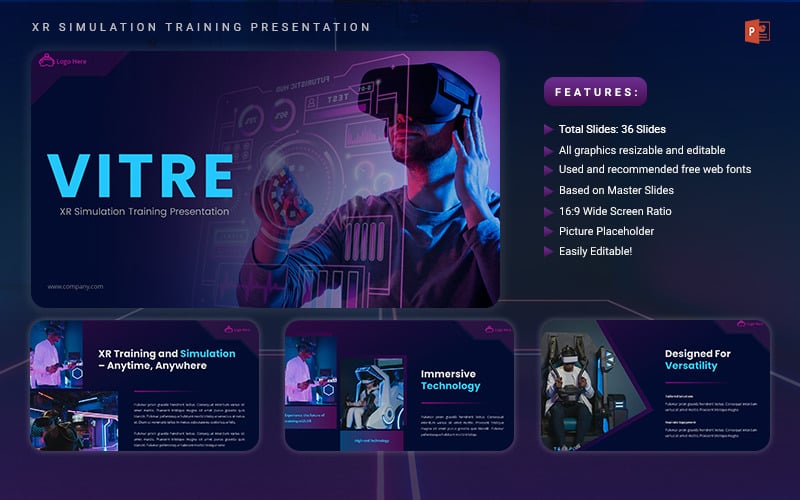 vitre xr simulation training powerpoint template original