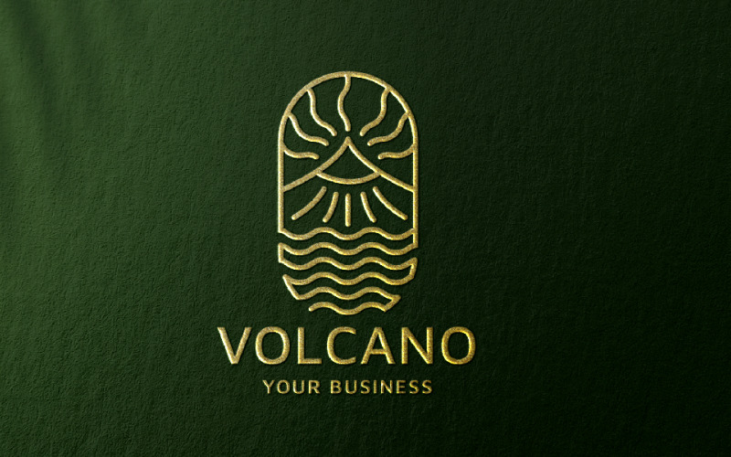 volcano mountain logo template original