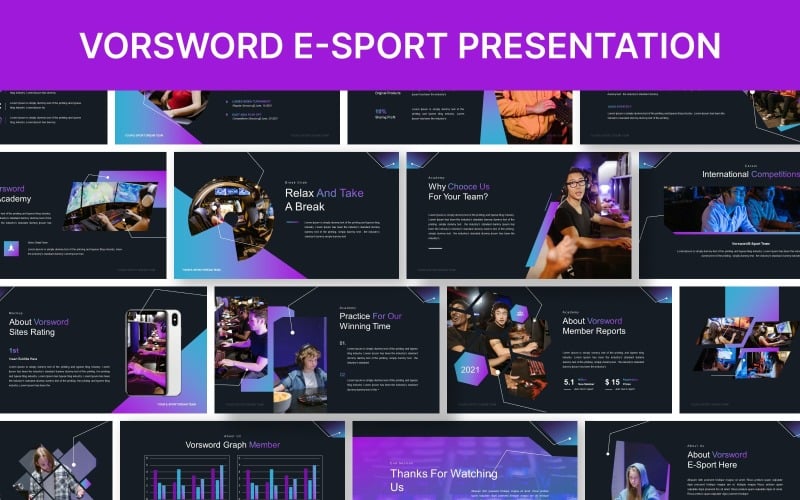 vorsword esport powerpoint presentation template original