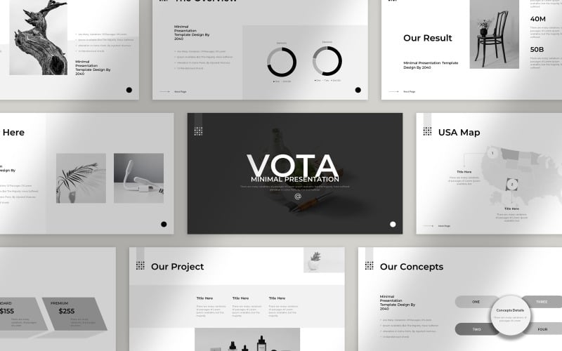 vota minimal presentation template original