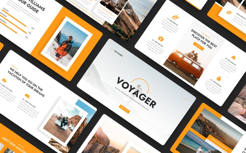 voyager travel blogger powerpoint template original