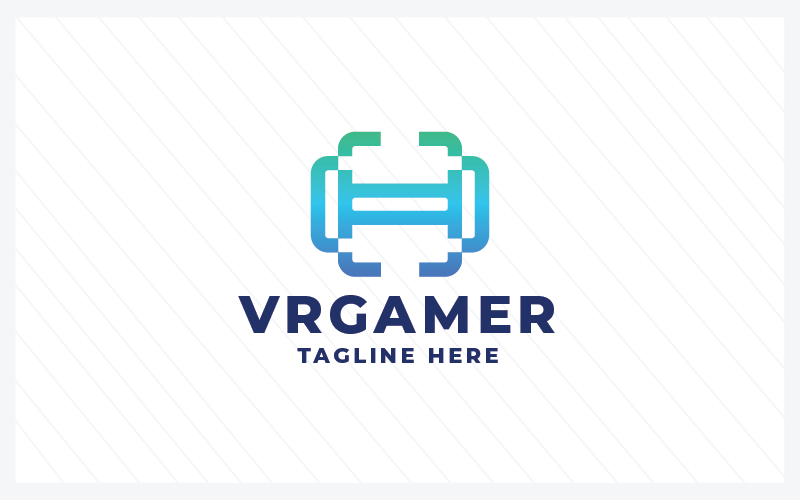 vr gamer pro logo template original