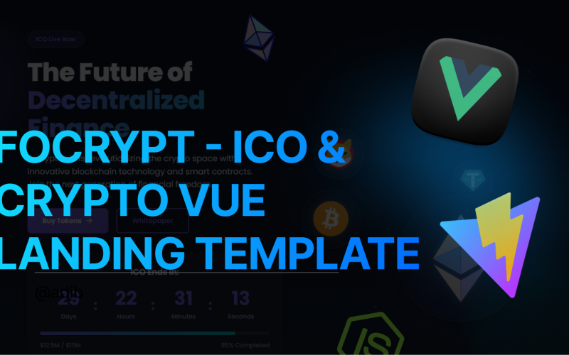 vue amp vite powered crypto landing template original