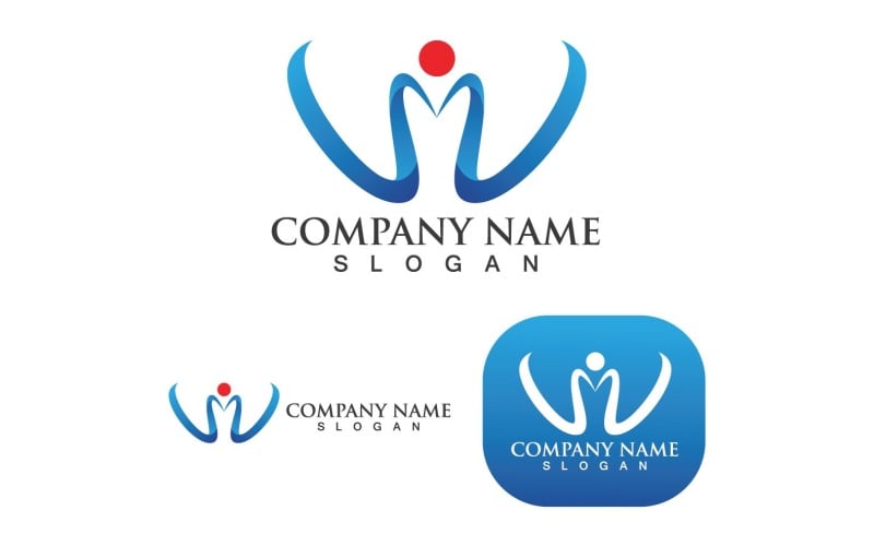 w letter logo business vector v original