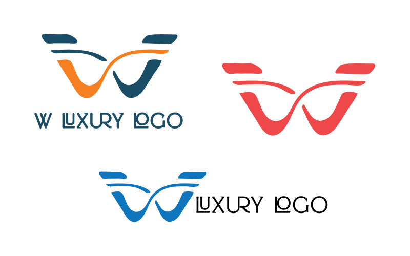 w letter luxury logo template original