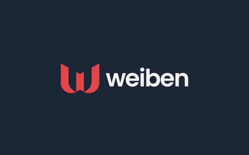 w letter minimal logo design template original