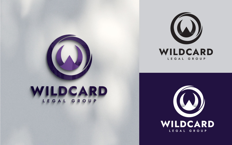 w letter wild monogram logo design original