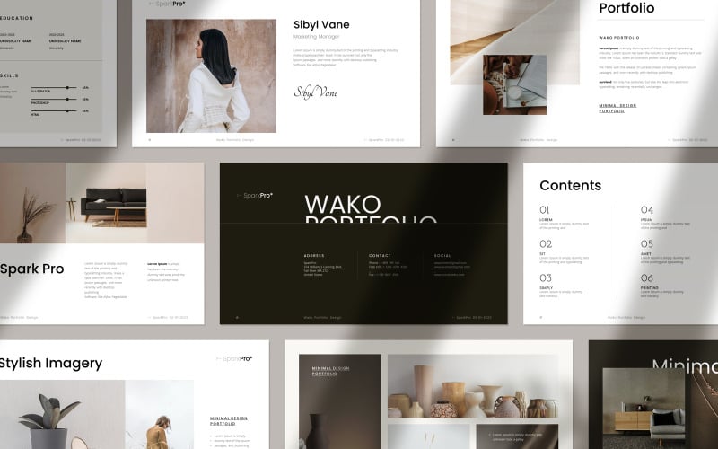 wako portfolio powerpoint template original