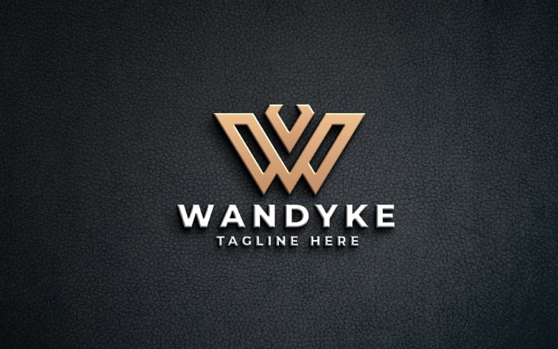 wandyke letter w logo template original