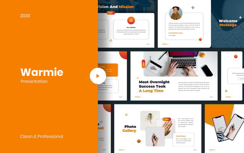 warmie clean powerpoint template original