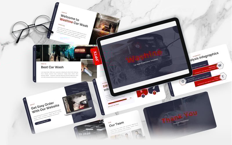 washine car wash powerpoint template original