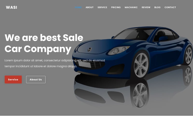 wasi car amp repair service landing page theme original