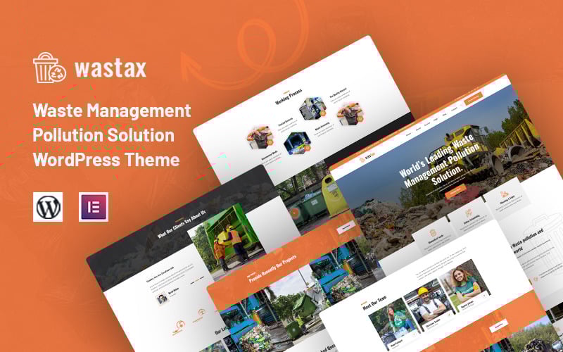wastax waste management pollution solution wordpress theme original