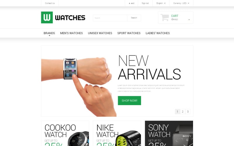watches shop prestashop theme original
