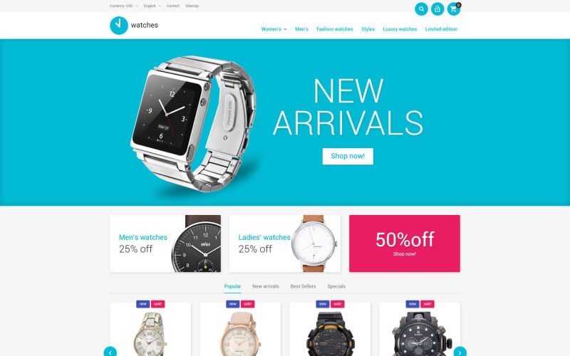 watches store prestashop theme original